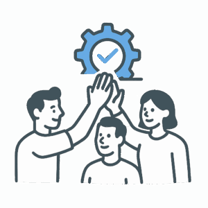 少数精鋭チームのイラスト